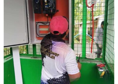 A technician from Mount Solar Power Lucena is seen installing a solar energy system. Mount Solar Power Quezon offers reliable and sustainable solar power solutions in Lucena and Quezon, helping communities switch to clean energy. Trusted provider for solar power Lucena and solar power Quezon needs.